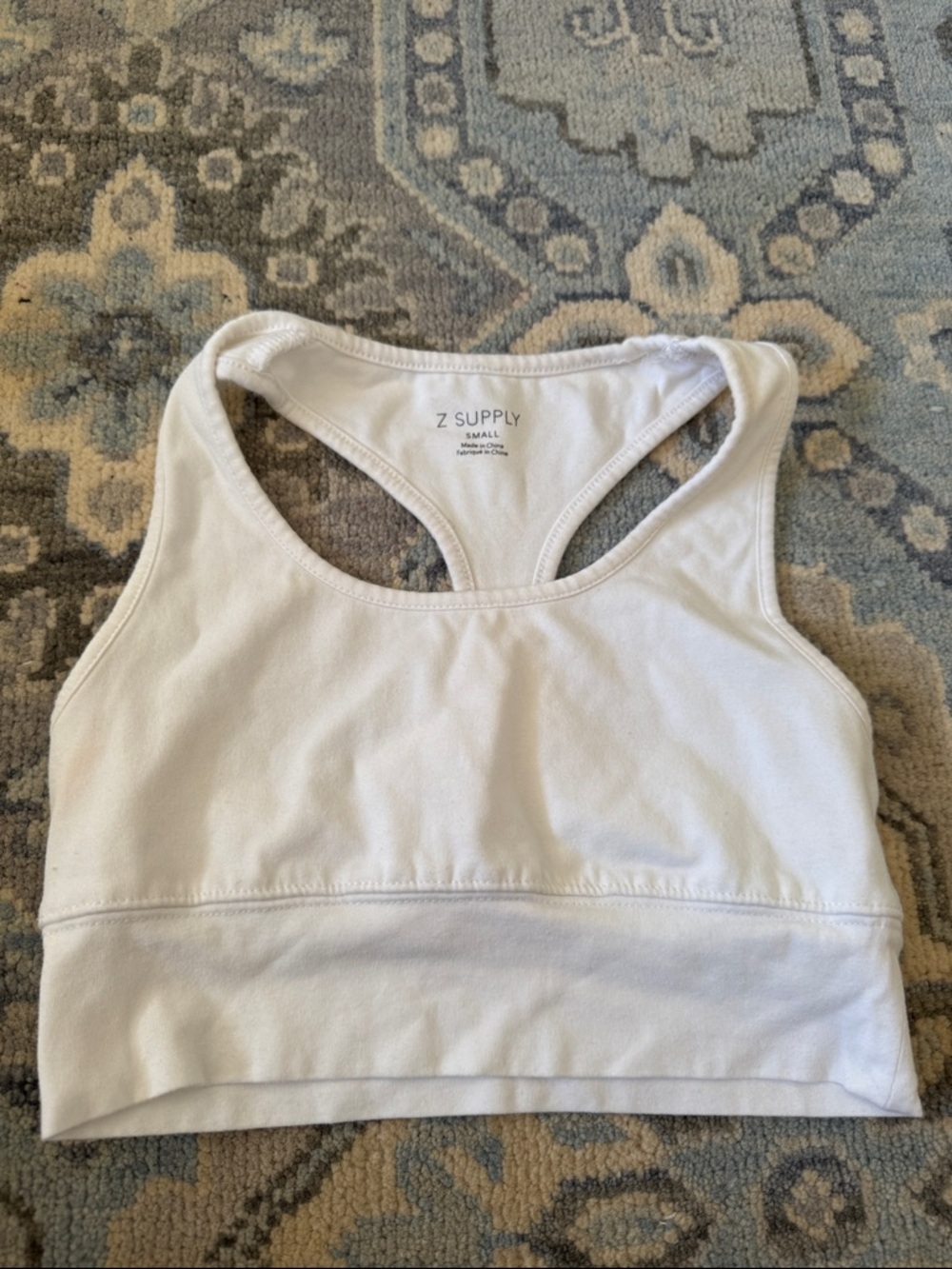 Z Supply White Racerback Bralette - Soft Stretch Crop